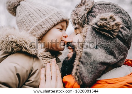 Similar – Image, Stock Photo Baby in winter park