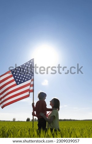 Similar – Foto Bild Kind mit der Flagge der Vereinigten Staaten