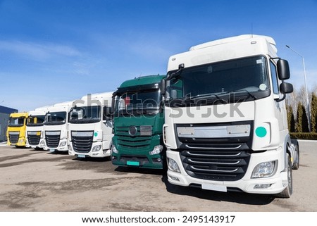 Similar – Image, Stock Photo Commercial vehicle wheel