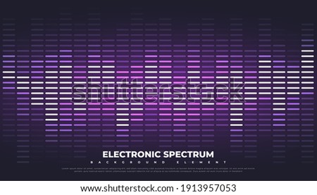 Sound Wave or Music Equalizer Background. Electronic Spectrum Vector Illustration