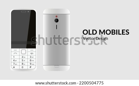 Old mobile Phone - Vector Design 