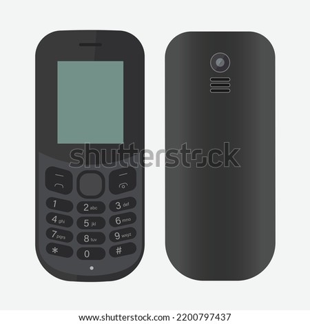 Traditional mobile set, Symbian Bold Phone - Vector Design