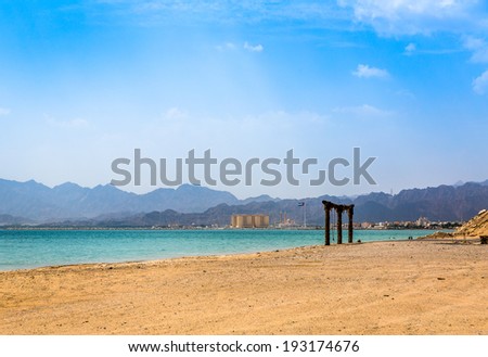 Indian Ocean, mountains, boats, skyline, horizon