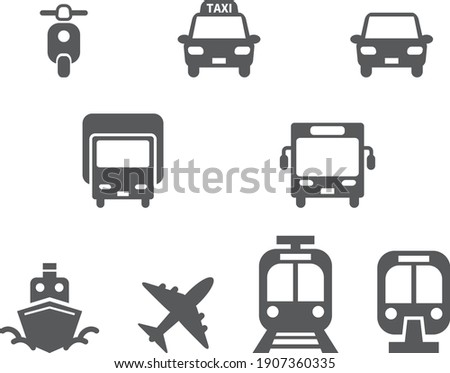 A simple icon. Traffic related mark set (front) (black)