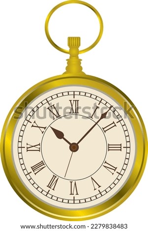 Image illustration of a cool golden pocket watch