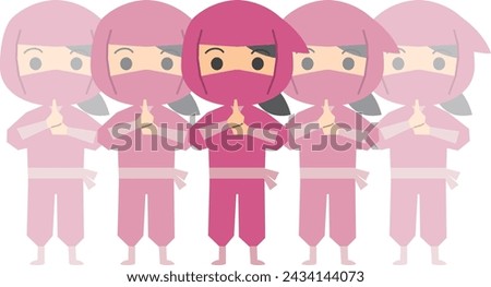 Image illustration of a female ninja using her clone technique