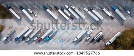 Similar – Image, Stock Photo Lots of Trucks and cars on a Highway