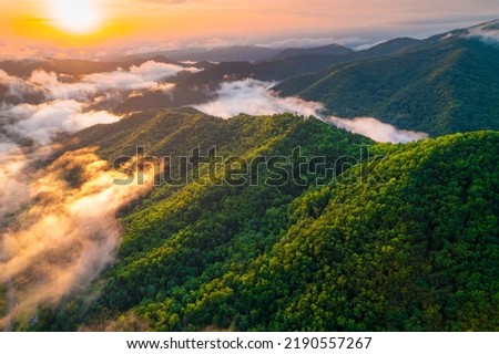 Similar – Image, Stock Photo Fog in the mountains of the Dolomites III