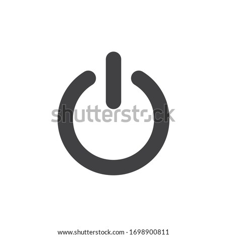 Power button icon on white background