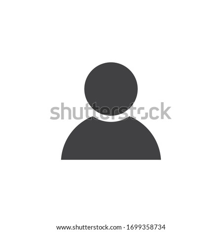 Person icon on white background