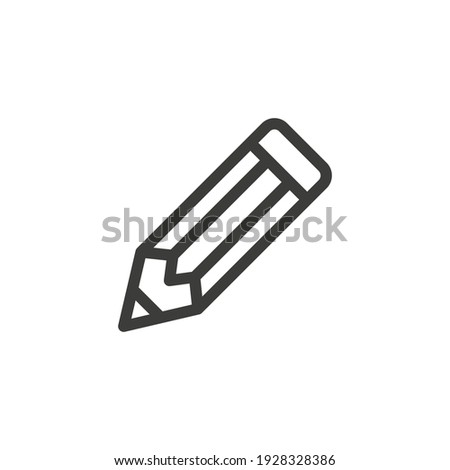 Pencil icon on white background.