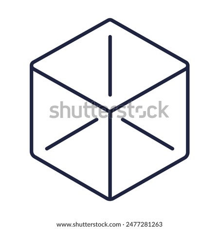 Module line icon. Building block or data centric or product development concept. Information Technology, Cloud Computing. Linear outline symbol for web, mobile. Editable vector stroke. Pixel Perfect.