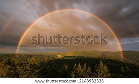 Similar – Image, Stock Photo Rainbow after a thunderstorm in Gembeck at Twistetal in the district of Waldeck-Frankenberg in Hesse, Germany