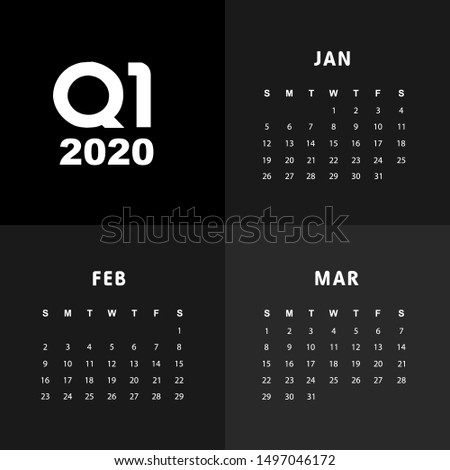 First quarter of calendar 2020
