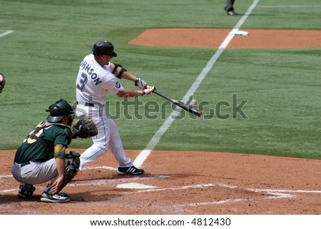 Reed Johnson, outfielder, Toronto Blue Jays August 22, 2007 vs. Oakland Athletics