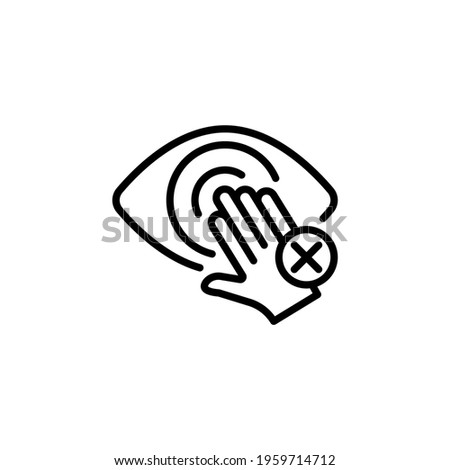 Do Not Touch Eyes icon in vector. Logotype
