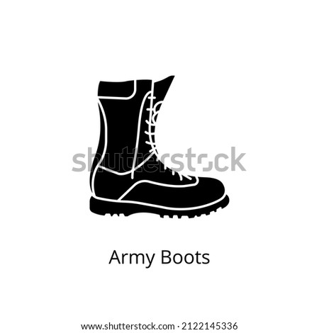 army boots icon in vector. logotype
