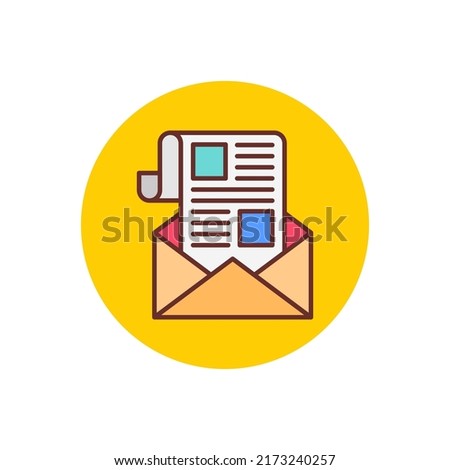 Newsletter icon in vector. Logotype