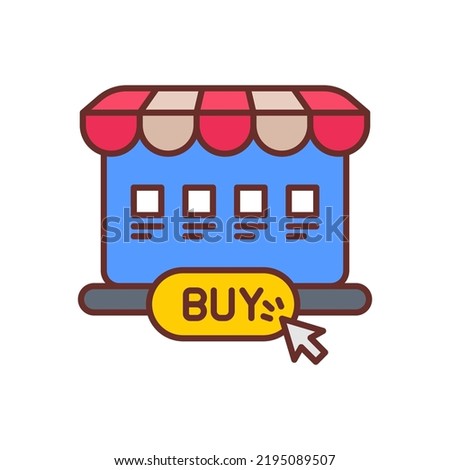 E-Shopping icon in vector. Logotype