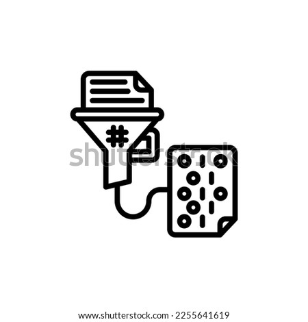 Cryptographic Hash Function icon in vector. Logotype