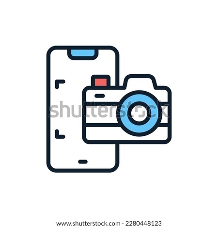 Phone Camera icon in vector. Illustration