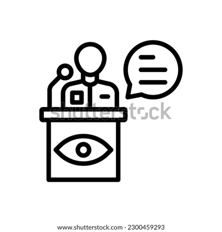 Witness icon in vector. Illustration