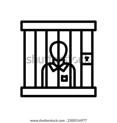 Prisoner icon in vector. Illustration
