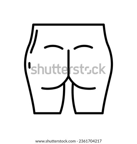 Buttock icon in vector. Illustration