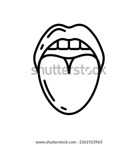 Tongue icon in vector. Illustration