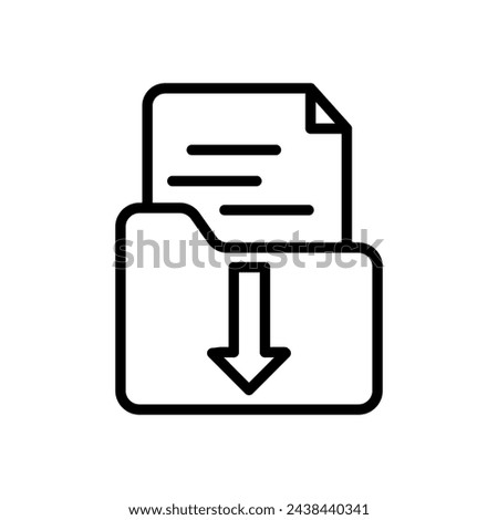 File Importing icon in vector. Logotype