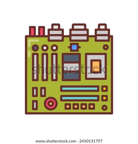 Motherboard icon in vector. Logotype
