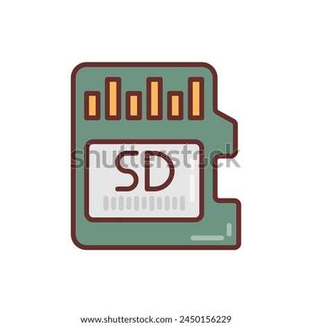 SD Card icon in vector. Logotype

