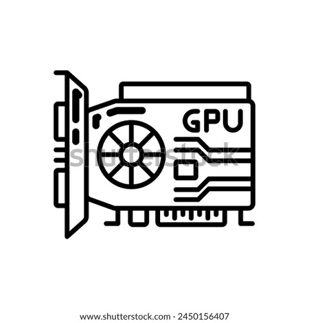 GPU Card icon in vector. Logotype
