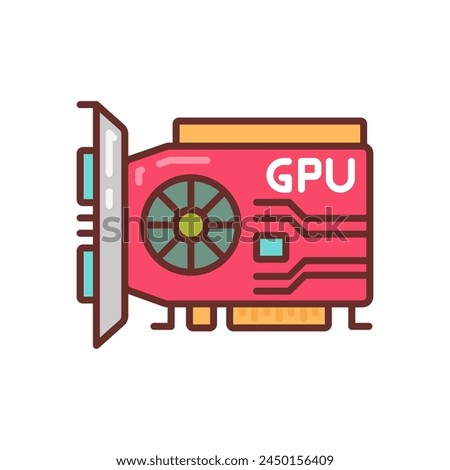 GPU Card icon in vector. Logotype
