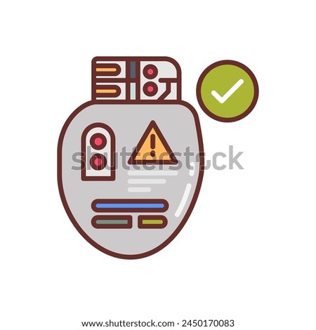 Heart Battery icon in vector. Logotype
