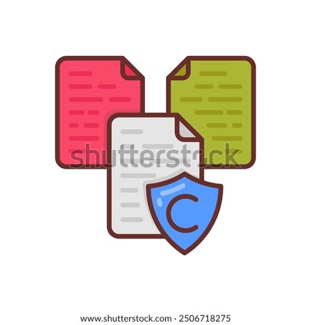 Copyright Filled Icons , Vector illustration