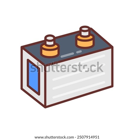 Acid Batteries Filled Icons , Vector illustration