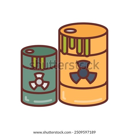 Toxic Waste Filled Icons , Vector illustration