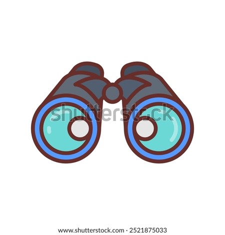 Binoculars Filled Icons , Vector illustration