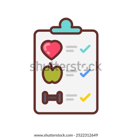 Diet Plan Filled Icons , Vector illustration