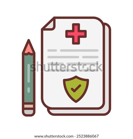 Health Insurance Filled Icons , Vector illustration