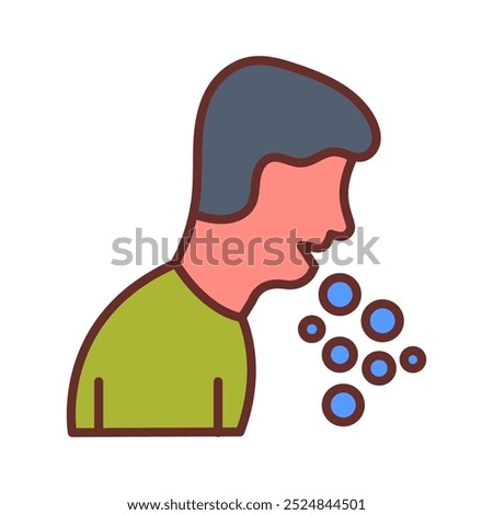 Coughing Droplets Filled Icons , Vector illustration