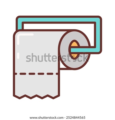 Toilet Paper Filled Icons , Vector illustration