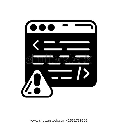 Error Glyph Icon, Vector illustration