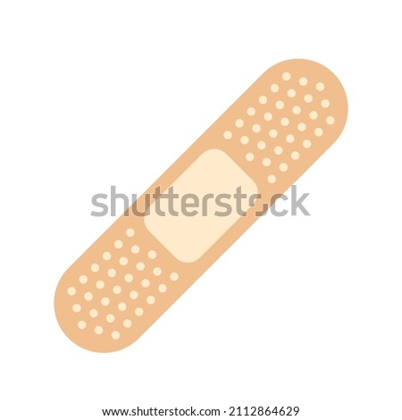 adhesive medical plaster strip flat logo icon vector illustration modern design isolated on white background