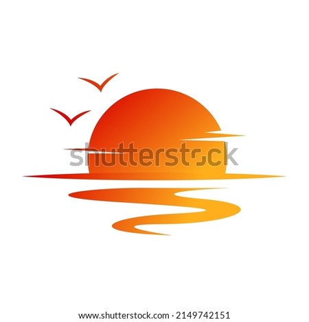 Similar – Image, Stock Photo Setting sun from a wide open skylight in which the compact clouds illuminated by the sun are reflected in between scattered clouds with a view of the horizon.