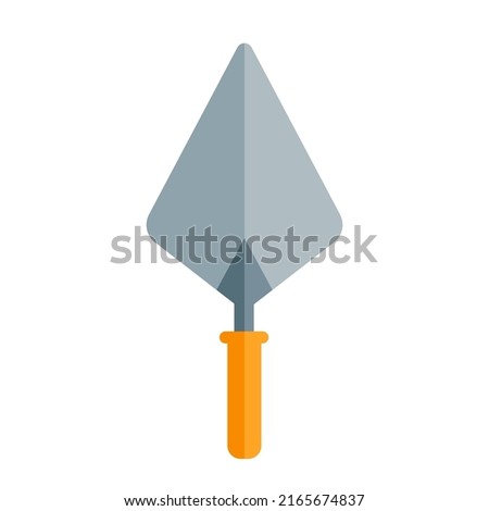 trowel flat design logo icon vector illustration