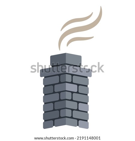 stone chimney icon vector illustration Flat design