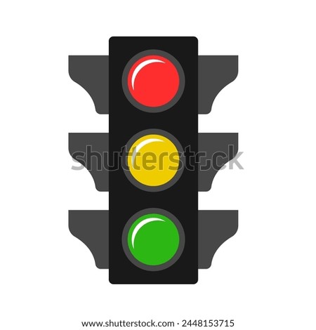 traffic lights icon vector illustration isolated on white background