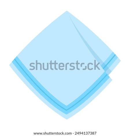 Clean handkerchief flat vector illustration napkin towel icon clipart